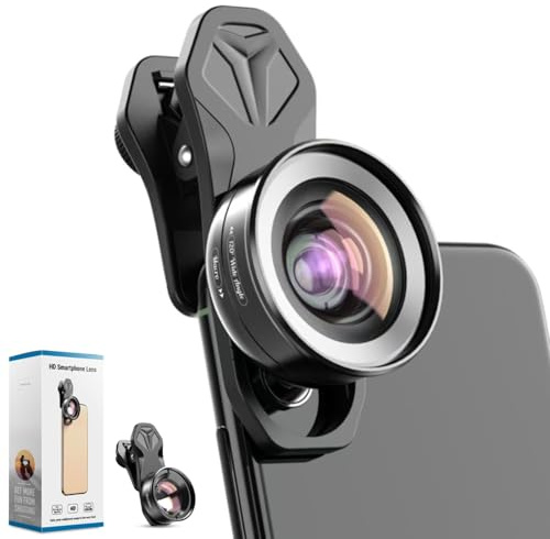 uricase 2-in-1 Universal Handy Kamera objektiv, Handy objektiv Set,10X Macro Lens, 120° Weitwinkel, Makroobjektiv für die meisten Smartphones