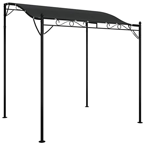 Tidyard Markise Partyzelt Gartenpavillon Pavillon Terrassendach Sonnenschutz Gartenzelt 2 x 2,3 m (L x B),3 Mittelstangen auf dem Dach,Stoff mit PA-Beschichtung, pulverbeschichteter Stahl Anthrazit