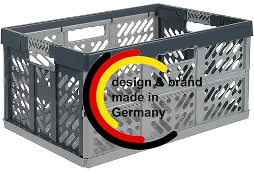 KiNDERWELT 45 Liter stabile Faltbox Klappbox Kunststoff bis 50 kg Gummi Handgriffe