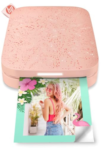 HP Sprocket Portable 5x7.6 cm Sofortbilddrucker (Rosa) Drucken Sie Bilder auf Zink Sticky-Backed Paper von Ihrem iOS- und Android-Gerät