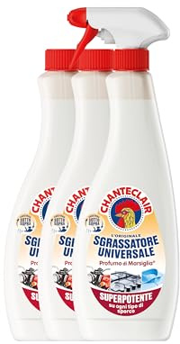 Chanteclair - Universal-Fettlöser, super stark, Marseille-Duft, Originalformel - 1 Spray + 2 Nachfüllpackungen à 700 ml