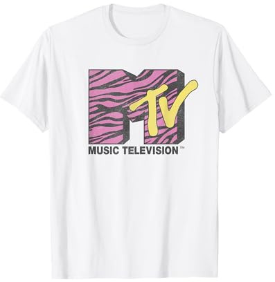 MTV Dekorierten Rosa Zebra T-Shirt