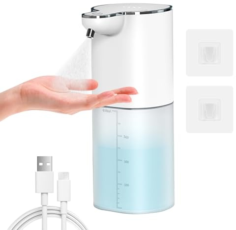 Automatischer Desinfektionsspender, Gcstnn 400ml Elektrischer Alkoholsprühgerät mit Sensor Infrarot Wandbefestigung USB Aufladung mit 4 einstellbare Stufen,IPX5 Wasserdicht Für Schule,Hotel