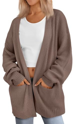 LILLUSORY Damen Ls0125_new Classic (1er Pack) | Weiche Strickjacke, lange Strickjacke, mit Taschen, Winterkleidung, lässig, Büro, Arbeit, Lehrer-Outfits