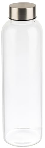 APS 66907 Trinkflasche/Glasflasche, 6,5 x 6,5, Höhe 23,5 cm, Ø 6,5 cm, 0,55 Liter, transparent