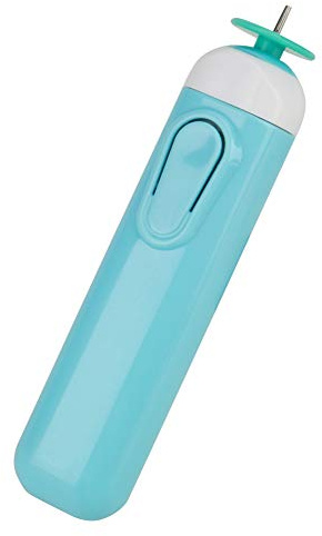 Fyearfly Papier Quilling Stift - Elektrisches Geschlitztes Papierhandwerk Quilling Werkzeug Origami-Wickler Stahl-Lockenstift DIY für 3D-Quilling-Papier, Karten, Kunst, Dekoration, Verpackung(Blau)