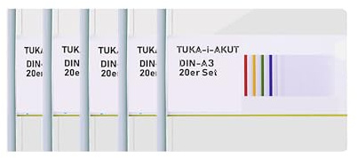 TUKA-i-AKUT 20st. A3 Sliding Bar Binder, PP Transparent Klemmschienen Berichte Umschlag, Abdeckungen Grip Binding Bars Dokumente Klassifizierung, 20er Set, Schiebe Bar in Weiß, TKD8041-A3-W-white-20x