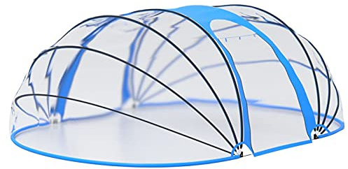 Tidyard Pooldach Poolkuppel Poolabdeckung Poolüberdachung Gartendach für Aufstellpool Oval 530x410x205 cm