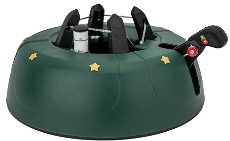 Star-Max Christbaumständer by F-H-S, Start 2, Modell 2019, für Baumhöhe bis 2,50 m, Weihnachtsbaumständer mit Fuhebelfunktion und Einseiltechnik, grün