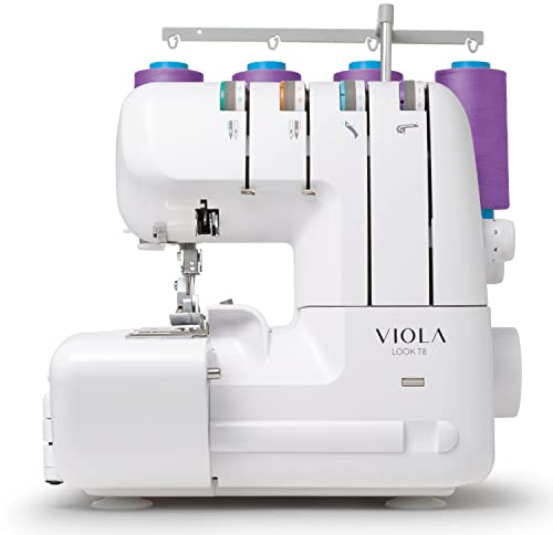 Viola Look T8 Overlock Nähmaschine, Differentialtransport, Led, Perfekte 2/3 oder 4-Faden-Nähte zum Nähen, Overlockmaschine Einstellbarer Stichlänge