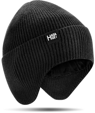 HASAGEI Wintermütze mit Fleecefutter Atmungsaktiv Strickmütze Winter Thermo Mütze Weich Sportmütze Skimütze für Herren und Damen Outdoor
