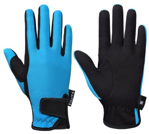 FitsT4 Sports Reithandschuhe Kinder Reiten Grip Handschuhe Sommer Herbst Mädchen Jungen 3-11 Jahre für Reitsport, Radfahren,Gartenarbeit,in 4 Farben