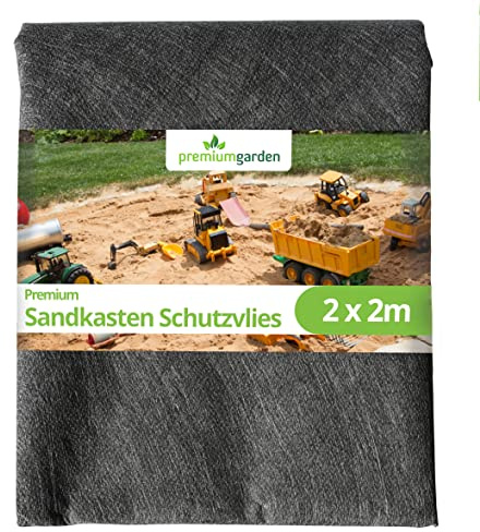 premiumgarden Premium Sandkastenvlies | 2 x 2m | 90g/m² | weiß | Trennvlies zwischen Sand & Erde | zuverlässiger Unkrautstopp unter dem Sandkasten