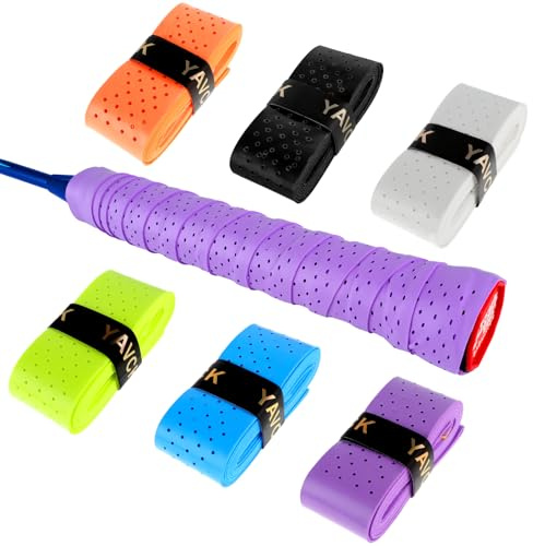 Ymapinc 6 Stück Badmintonschläger Band Antirutsch Griffband Badminton Weich Schweißabsorbierend Griffband Tennisschläger Badminton Grip Tape für Menschen mit Schwitzigen Händen