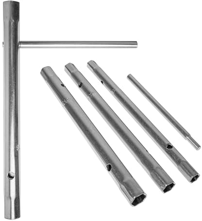 Rohrsteckschlüssel Set mit Drehstange, SW 12 X 13, 10 X 11, 8 X 9, Montage Satz aus Werkzeugstahl, Steckschlüssel Kit für Sechskant Muttern, nahtlose Doppelsteckschlüssel mit Hohlschaft, Rohrschlüssel