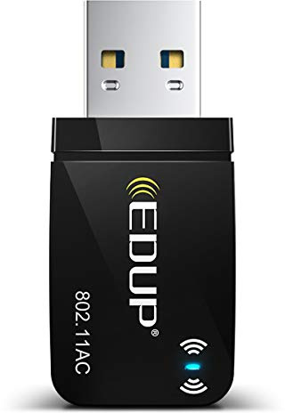 EDUP AC 1300Mbit/s USB WLAN Adapter Dual Band WiFi Stick 2.4G/5GHz USB3.0 Adapter Wireless Netzwerk Empfänger WiFi Dongle für Desktop PC/Laptop unterstützt Windows 11/10/8.1/7/Vista Mac OS X