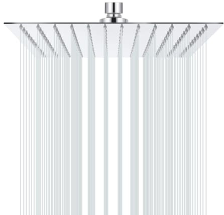 Jmlieben 12 Zoll Duschkopf Regendusche Edelstahl 304 Kopfbrause Regenbrause mit Anti-Kalk-Düsen Duschkopf Quadratisch 30 x 30cm (12 zoll)