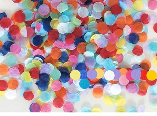 6000 Stück Runde Konfetti Bunt 1.5 cm,Konfetti Hochzeit Geburtstag Valentinstag Pastell Mehrfarbig Papierreste 30G,Streudeko Confetti für Karneval,Taufe,Weihnachten,Shower Party