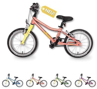 whizzy JuniorCruiser Kinderfahrrad 16 Zoll I Stilvolles Fahrrad für Kinder ab 3,5 Jahren I Höhenverstellbares Mädchen- & Jungen-Fahrrad I 6,5 kg leichtes Mountainbike mit ergonomischem Sattel