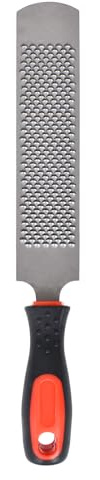 Dokeno Hufraspel mit Gummigriff, Professionelle Huftrimm Werkzeug, Größe 320x44x5mm, Raspelhieb und Feilenhieb, Fein + Grob Doppelseitige Hufraspel für Pferd Ziege Kuh Esel Tier Hufe