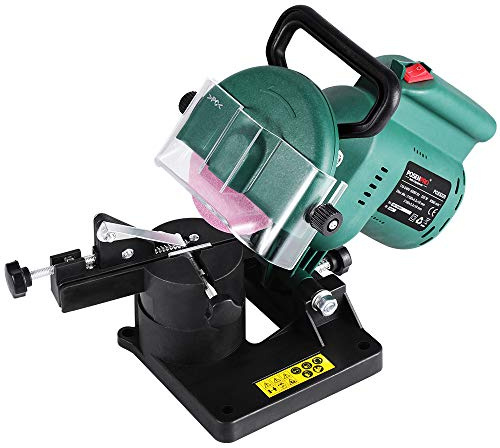 POSENPRO Sägekettenschärfgerät, 220W Elektrischer Kettenschärfer, Kettensägeschärfer m. Schleifscheibe: Ø 100 x 3,2 x Ø 10 mm