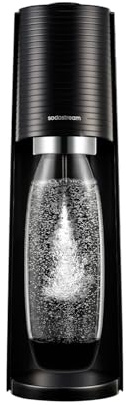 SodaStream Wassersprudler TERRA Standard | inkl. Quick-Connect CO2-Zylinder + 1x 1L FUSE Kunststoffflasche (spülmaschinengeeignet) | Farbe: Schwarz