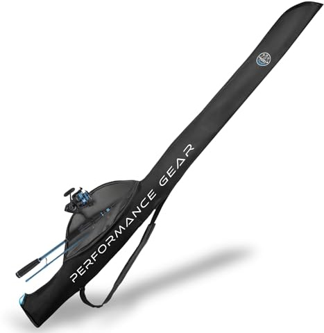 Pro Tackle Strike 1 Rod Case – Rutenfutteral für montierte Rute, 130 cm / 160 cm – Angelruten Tasche aus 600D Oxford Polyester – gepolstert, robust, mit Schultergurt & Reißverschluss (130cm)
