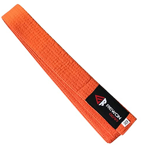 Rewon Gear Karate-Kampfsport- und Taekwondo-Gürtel (Orange, 2 / 240cm)