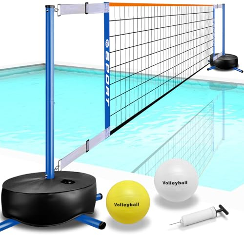 Furypiont Pool Volleyballnetz mit 2 Wasservolleyball