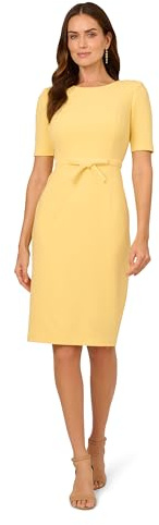 Adrianna Papell Damen Mini Bow Front Sheath Dress Kleid, Warme Sonne, 34