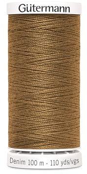 Gütermann Denim Polyester Nähgarn 100 Meter Jeansgarn pro Spule Gold