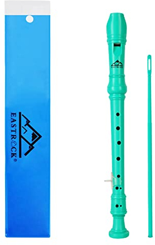 EASTROCK Blockflöte Diskant Sopranblockflöte, C Key Blockflöte deutsches 3-teiliges Blockflöteninstrument für Anfängern ，Grün