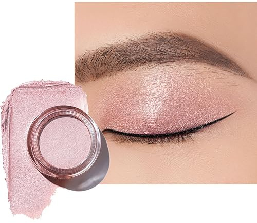 OULAC Lidschatten Perlen-Finish | Lidschatten & Highlighter Rosa Feine Textur | Wasserfest & Langlebig | Metallisch Perlen Finish Augen-Makeup | Vegan | 06g (P03) Seaside