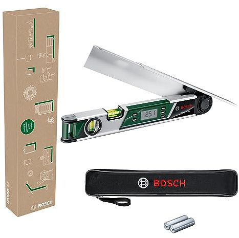 Bosch Home and Garden Bosch Winkelmesser UniversalAngle (Winkel bis 220° präzise messen und übertragen, mit integrierter Berechnungsfunktion für Gehrungswinkel, im E-Commerce Karton)
