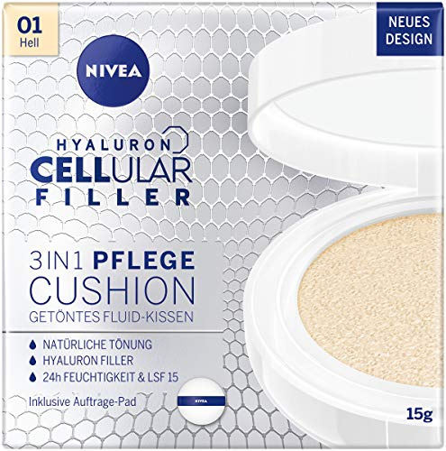 NIVEA 3in1 Anti-Age Pflege Kissen für natürliche Tönung und Feuchtigkeit, Für Helle Hauttypen, 15 ml