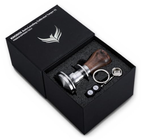 KNODOS 54mm Kaffeetamper – Espresso Tamper passend für Breville/Sage 54 mm – kalibriert, selbstnivellierend, gleichmäßige Extraktion & Crema, 304‑Edelstahl‑Basis