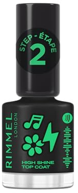 Rimmel Full Volume Collection Super Gel Top Coat, 001 High Shine, Hochglanz-Finish, langanhaltend, 12 ml