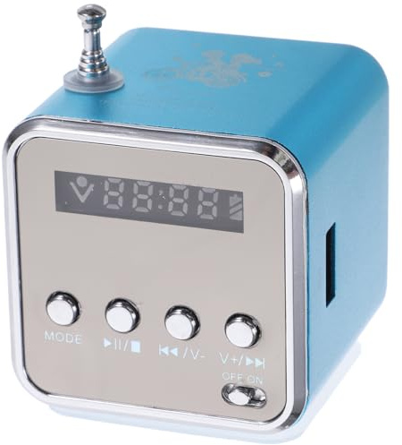 ULTECHNOVO Kleines Radio: Mini-Digital-Wireless-Musik-Player, tragbarer Stereo-Lautsprecher, MP3-, MP4-Musik-Player für Computer, Mobiltelefon, kompatibel mit Karte/USB/Disk/FM für Zuhause/Outdoor