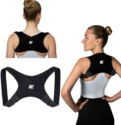 B-EASY Rückenstützgürtel für Rücken | Geradehalter | Haltungskorrektur für Damen & Herren | Rückengurt, Rückenbandage, Rückenstütze, Haltungstrainer | Posture Corrector für Wirbelsäule und Schultern