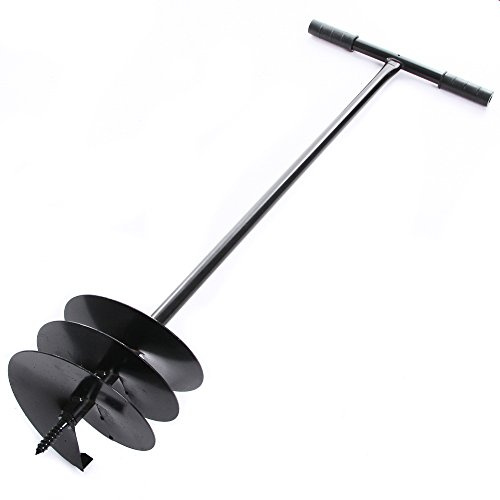 rg-vertrieb Handbohrer Erdbohrer Erdlochbohrer Pflanzbohrer schwarz 5 Durchmessern zur Auswahl (200mm)