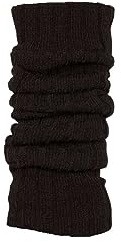 Ateena Stulpen Damen & Mädchen – Schwarz – warme Beinwärmer aus Wolle, 60 cm lang, dehnbar bis 40/48 cm – ideal für Winter & Alltag