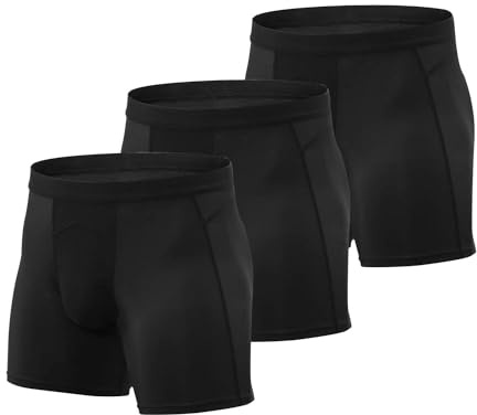 Niksa 1 oder 3 Stück Herren Sport Boxershorts Funktionsunterwäsche Radlerhose kompressionsshorts Unterwäsche Radhosen Für Männer