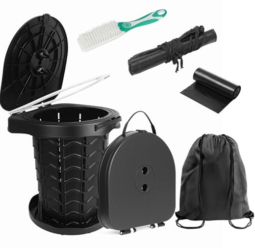 Gelivable Campingtoilette – Faltbare Porta Potti, Ideale tragbare Auto Toilette für Camping, Wandern, Angeln und Festivals, Trocken Trenn Toilette