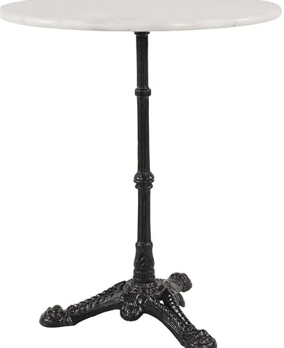 Generisch Marmortisch Bistrotisch Cafetisch Gastrotisch weiß Ø60x72 cm