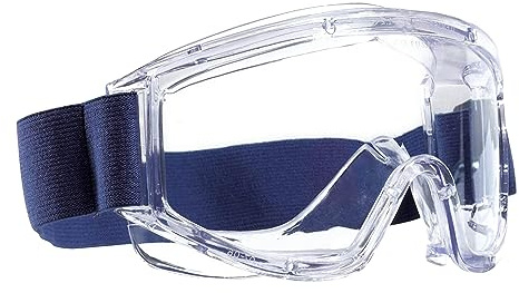 kela 1er Pack Vollsichtschutzbrillen ACT I 100% Made in Germany | Ventilation Anti Fog Beschichtung | Acetatscheibe gegen Chemikalien I breites Kopfband | Baustelle, Labor, Werkstatt