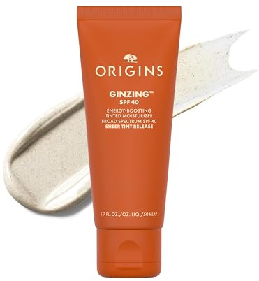 Origins GinZing Energy-Boosting Tinted Moisturizer with SPF 40 | Spendet Feuchtigkeit und perfektioniert | Getönte Pflege mit Koffein und Ginseng, 50 ml