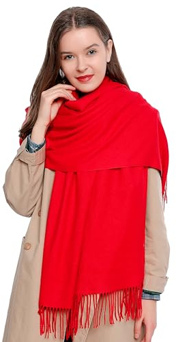 DonDon Damen Winterschal warm weich | Großer Schal 185x65 | Deutsche Marke - übergroßer Wollschal für den Winter - Anschmiegsam hautfreundliche & kratzfrei - 100% softe Viskose