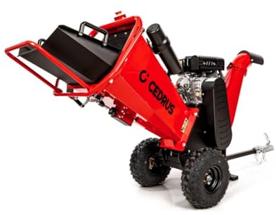 Hahn & Sohn Cedrus RB02PRO Benzin Häcksler - Stark, bis 12cm Äste, 4.4kW Loncin Motor, Fahrwerk - Gartenhäcksler, Holzhäcksler, Asthäcksler, Profi Häcksler - Benzinbetrieben, Leise, für Garten