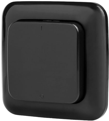 Smartwares Funk-Wandschalter – Plug & Connect – Batteriebetrieben – Outdoor – Schwarz – SH4-90160