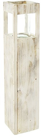 FRANK FLECHTWAREN Windlichtsäule Shabby-Charme, groß, Schöne vielseitig einsetzbares Dekoelement, tolles Geschenk